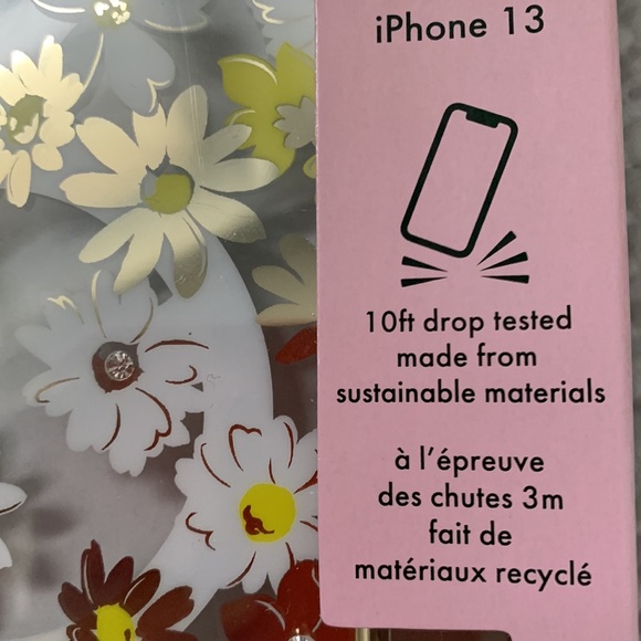 ♠️Kate Spade Protective Hardshell MagSafe for iPhone 13 - Yellow Floral Medley♠️ - Picture 8 of 9